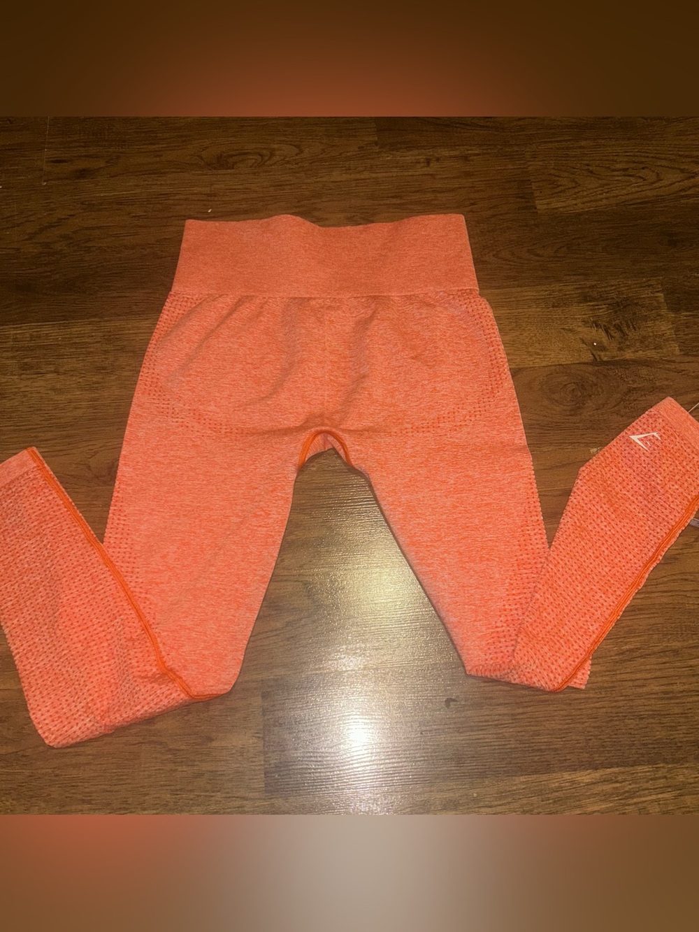 Womens Orange gym shark Leggings